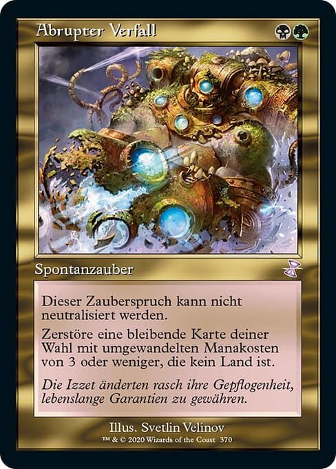 Abrupter Verfall