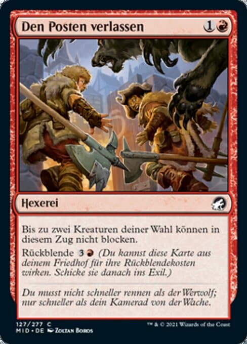Den Posten verlassen
