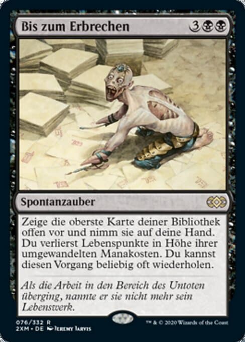 Bis zum Erbrechen