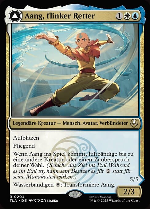 Aang, flinker Retter
