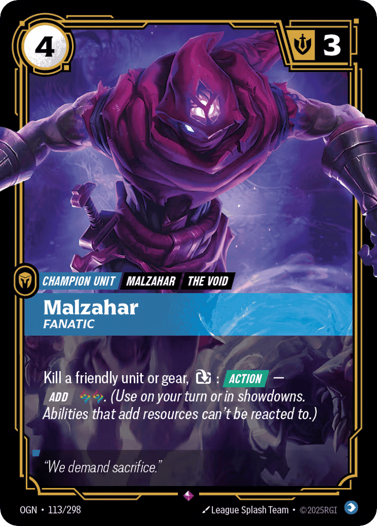 Malzahar, Fanatic