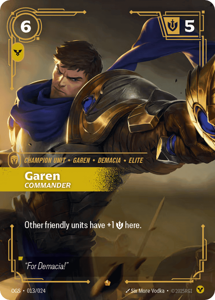 Garen, Commander