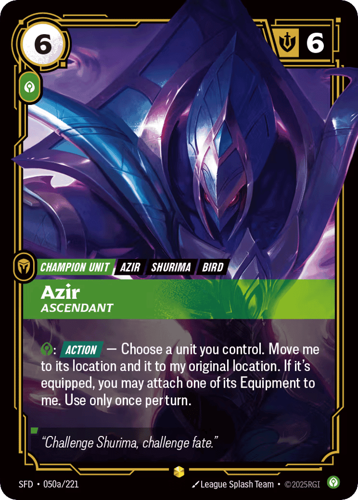 Azir, Ascendant