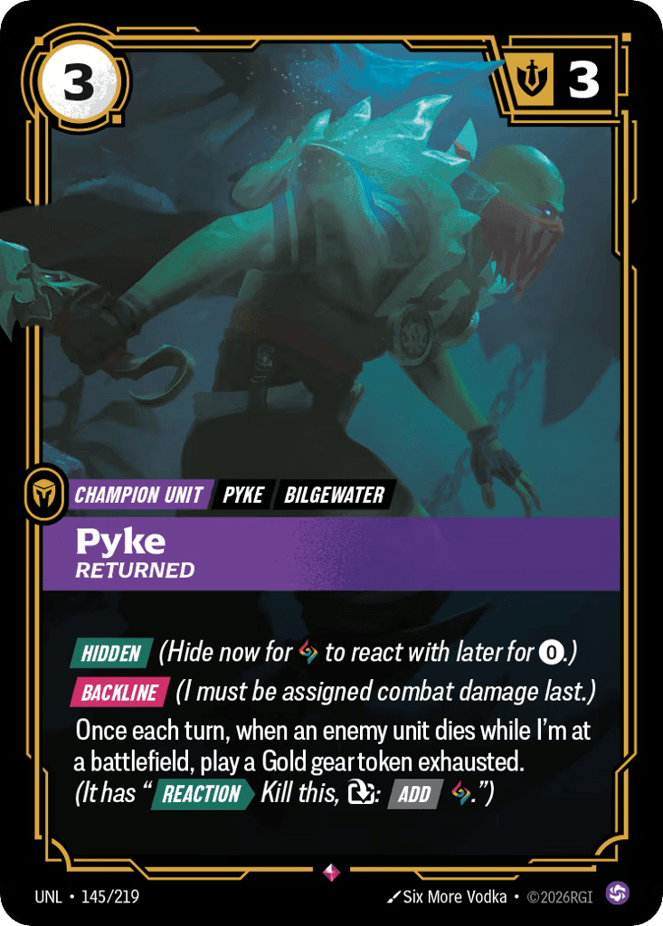 Pyke, Returned