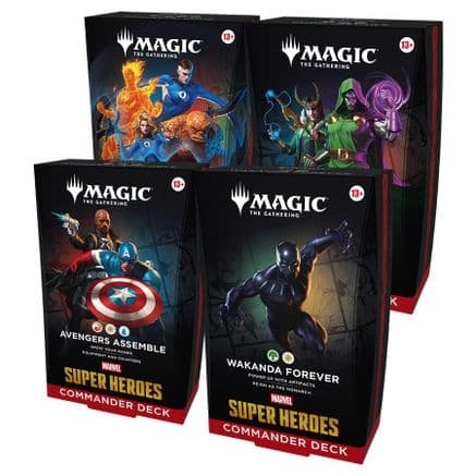 Marvel Super Heroes Commander Deck Set of 4