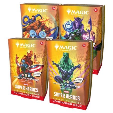 Marvel Super Heroes Commander Deck Collector's Edition Set of 4