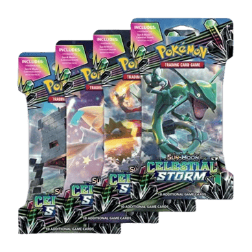 Celestial Storm Sleeved Booster Pack Art Bundle (Set of 4)