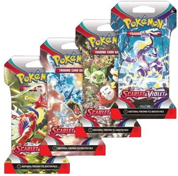 Scarlet & Violet Sleeved Booster Pack Art Bundle (Set of 4)
