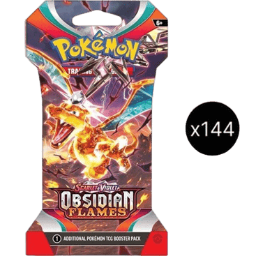 Obsidian Flames Sleeved Booster Pack Case