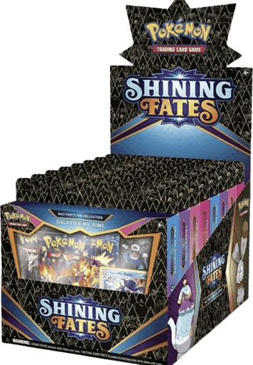 Shining Fates Mad Party Pin Collection Display