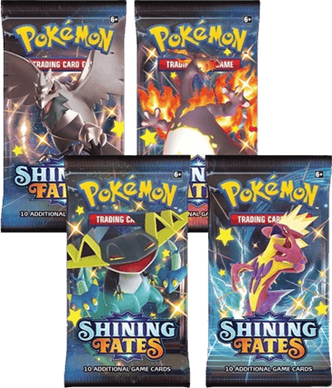 Shining Fates Booster Pack Art Bundle (Set of 4)