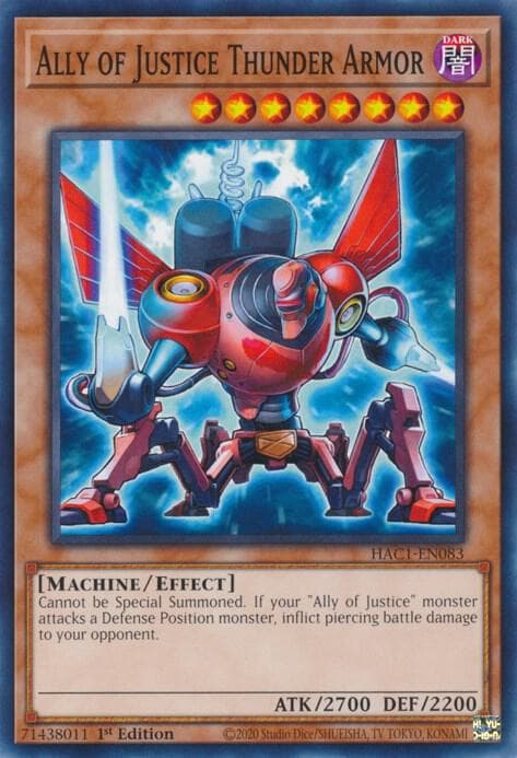 Ally of Justice Thunder Armor